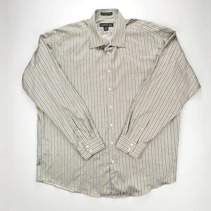 Alfred Sung 100% Cotton Non-Iron Striped Button-Down Shirt – Classic Office Work